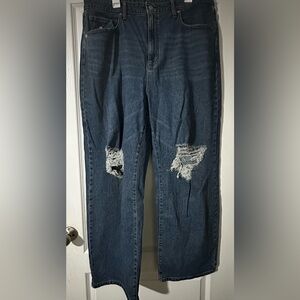 Wild Fable Blue Distressed Boyfriend Jeans